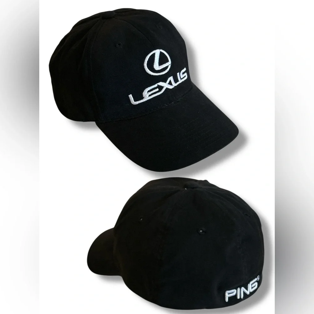 PING/ LEXUS Black Ball Cap with White Lexus Embroidery